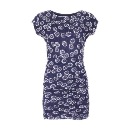 Navy Print Mini Dress