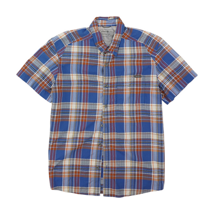 Blue Plaid Outdoor Button Down