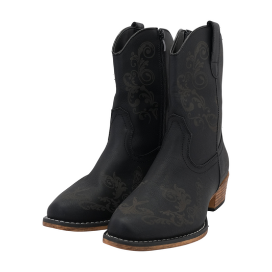 Hover Black Western Boots