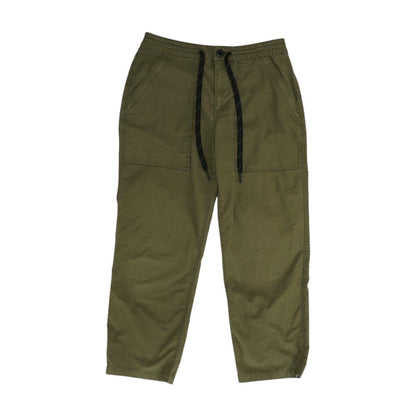 Green Solid Casual Pants