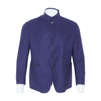 Navy Il Conte Cashmere, Silk, Linen Chore Jacket