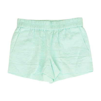 Green Solid Shorts
