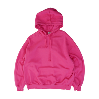 Pink Solid Hoodie Pullover