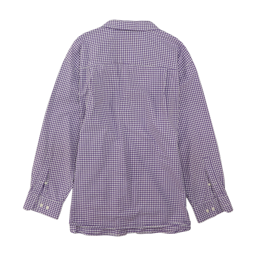 Purple Check Long Sleeve Button Down