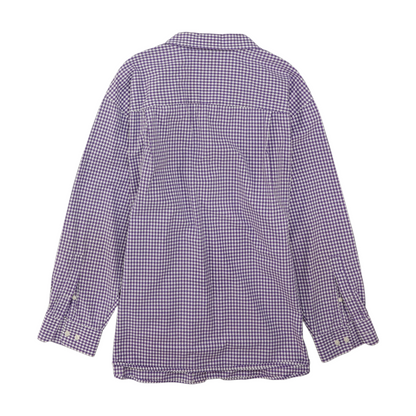 Purple Check Long Sleeve Button Down