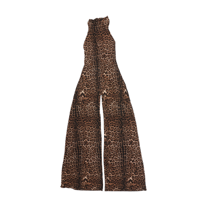 Brown Animal Print Jumpsuit