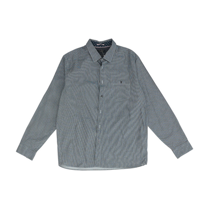 Navy Floral Long Sleeve Button Down