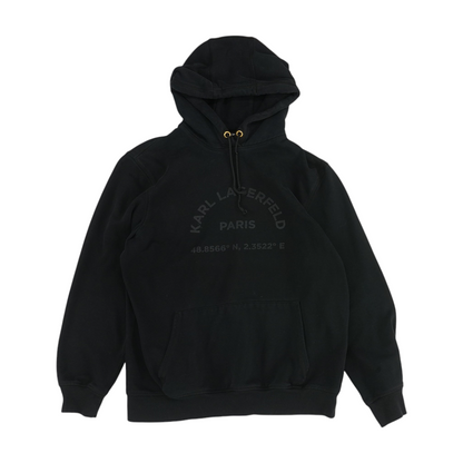 Black Solid Hoodie Pullover