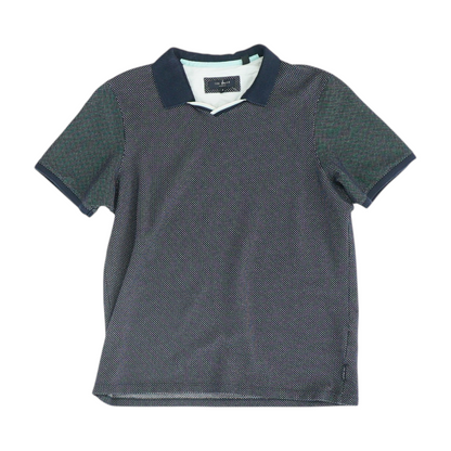 Navy Polka Dot Short Sleeve Polo