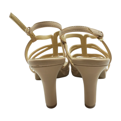 Beige Block Heels