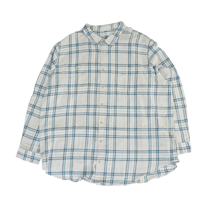 Blue Big & Tall Plaid Flannel Button Down