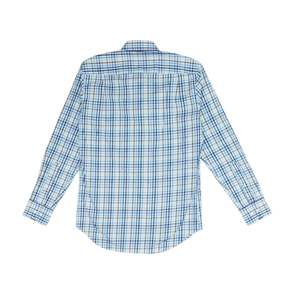 Blue Plaid Long Sleeve Button Down