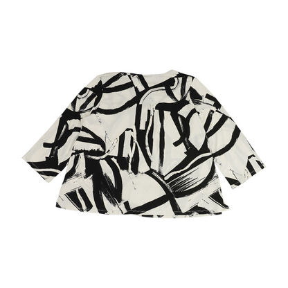 Ivory Plus Abstract Blouse