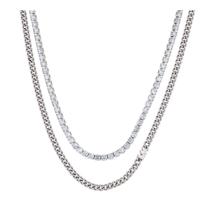 Costume Cubic Zirconia Tennis Necklace
