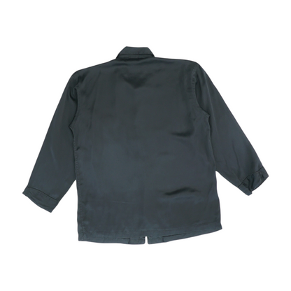 Vintage Pyjama Silk Long Sleeve Button Down