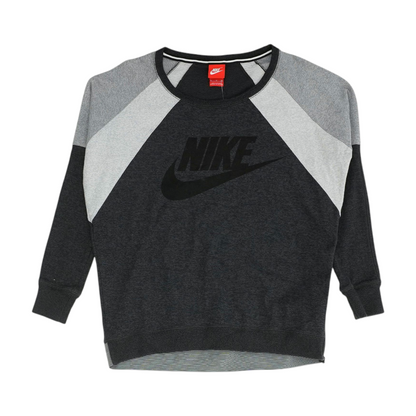 Gray Color Block Sweatshirt Pullover