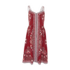 Red Floral Midi Dress