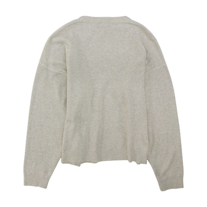 Beige Solid Pullover Sweater