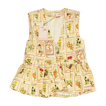 Cream Graphic Vest