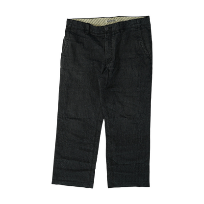 Gray Herringbone Regular Pants