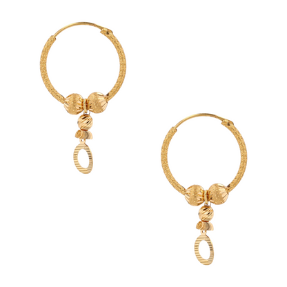 21K Yellow Gold Hoop Earrings