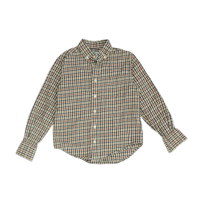 Tan Check Flannel Button Down