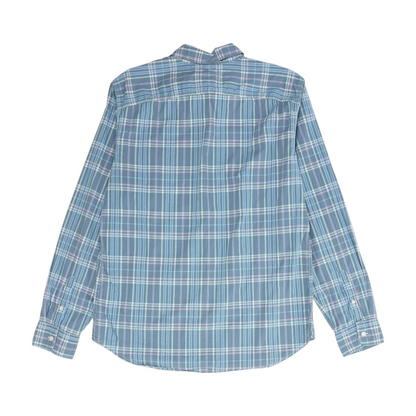 Blue Plaid Long Sleeve Button Down