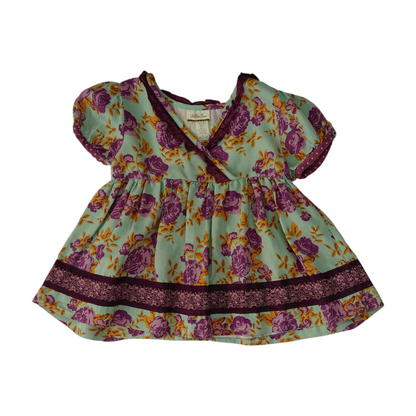 Green Floral Blouse