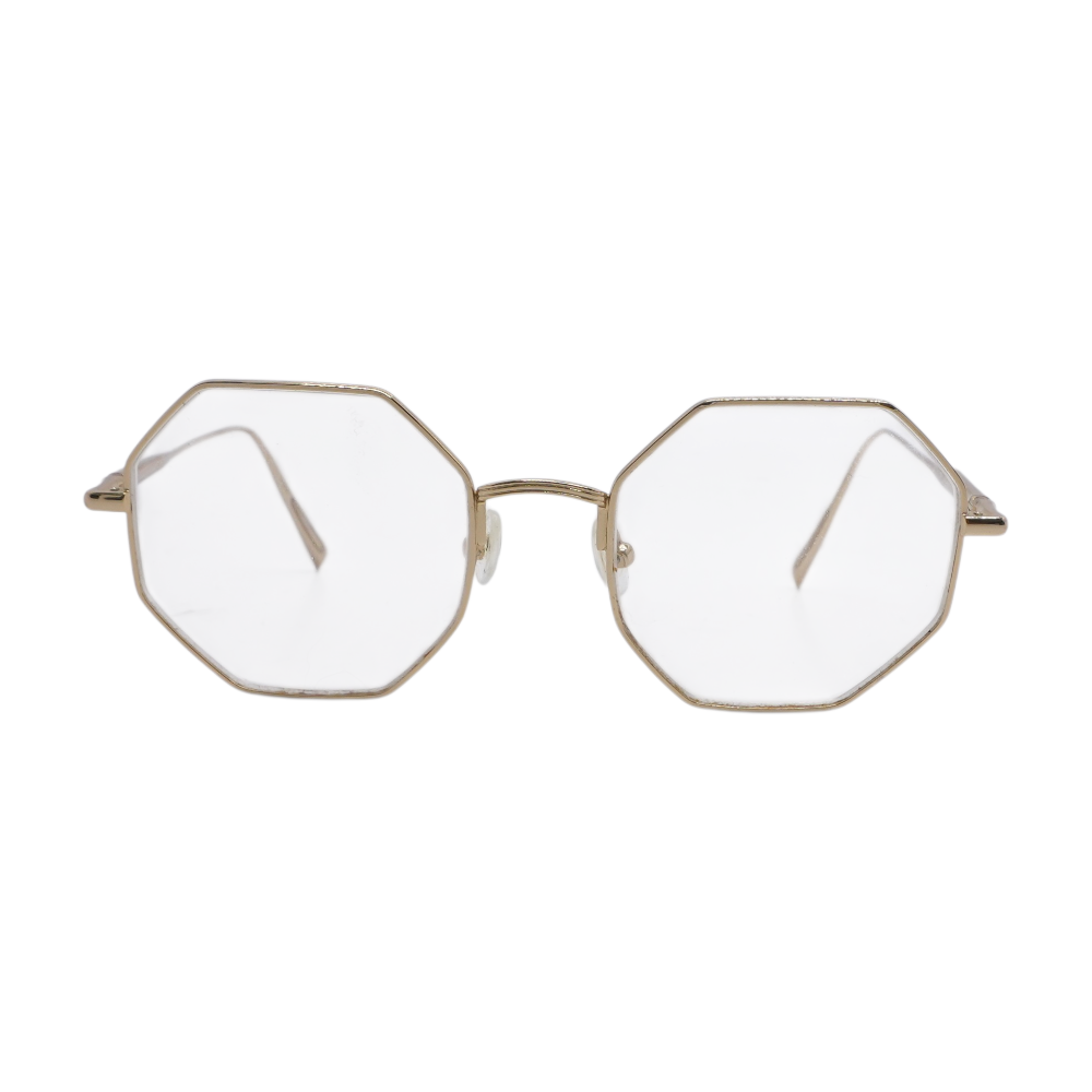 Gold LO2113 Geometric Prescription Eyewear