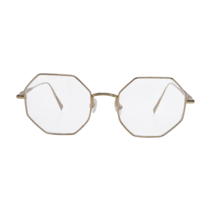 Gold LO2113 Geometric Prescription Eyewear
