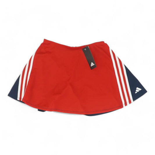 Red Color Block Active Skirt