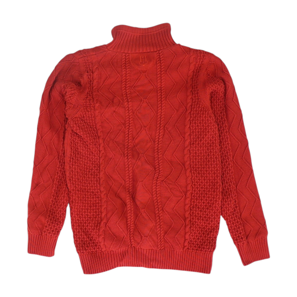 Red 1/4 Zip Sweater