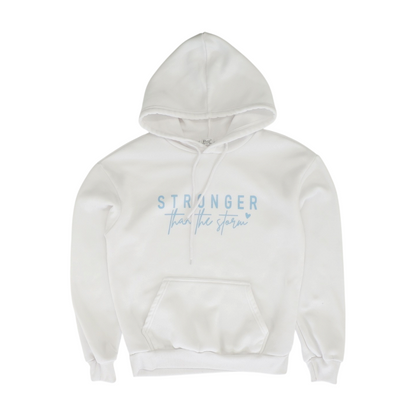 White Solid Hoodie Pullover