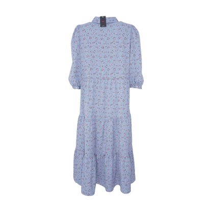 Blue Floral Midi Dress