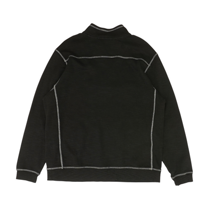 Black Solid 1/4 Zip Pullover