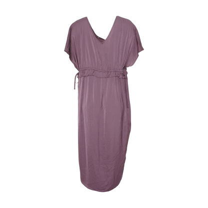 Mauve Maternity Midi Dress