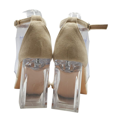 Nude Block Heels