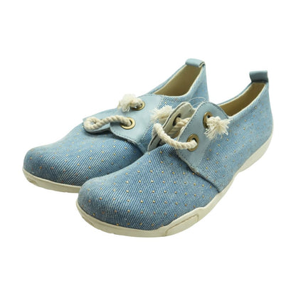 Blue Boat Shoe Flats