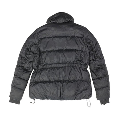 Black Solid Puffer Jacket
