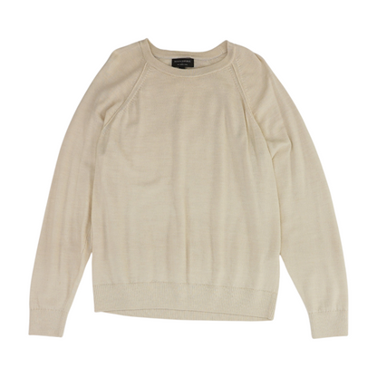 Beige Solid Pullover Sweater