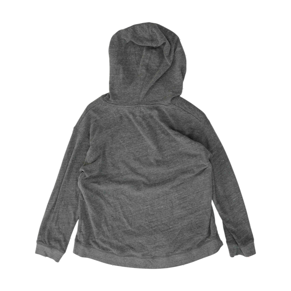 Gray Solid Hoodie Pullover