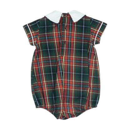 Multi Plaid Short Sleeve One-Piece