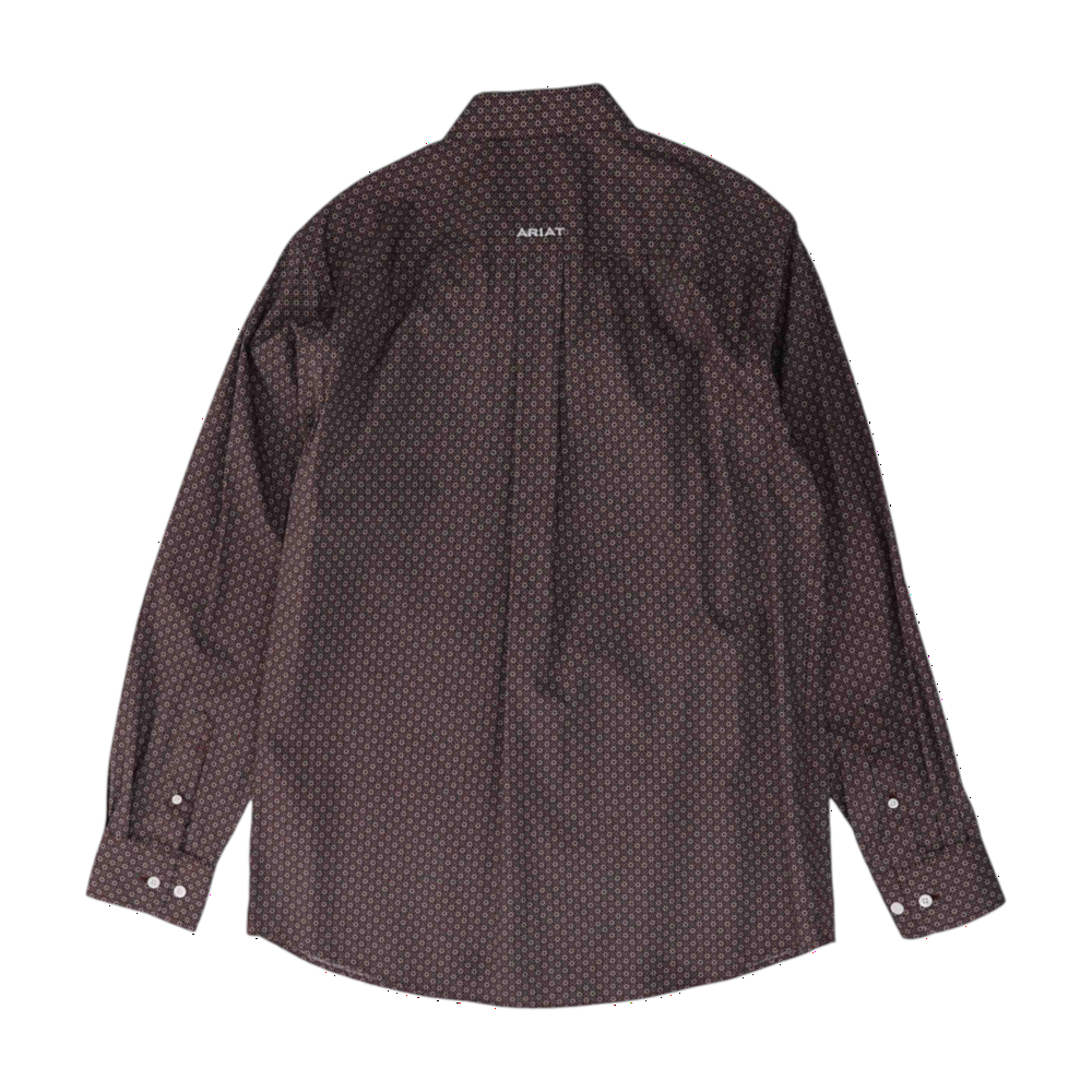 Brown Floral Long Sleeve Button Down