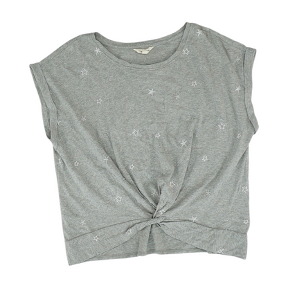 Gray Print Blouse