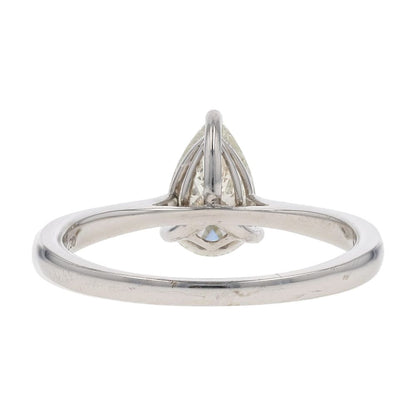 1 Ct 10K White Gold Lab Grown Diamond Cathedral Shank Engagement Ring