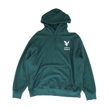 Green Solid Hoodie Pullover