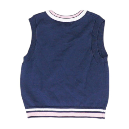 Navy Solid V-Neck Sweater Vest