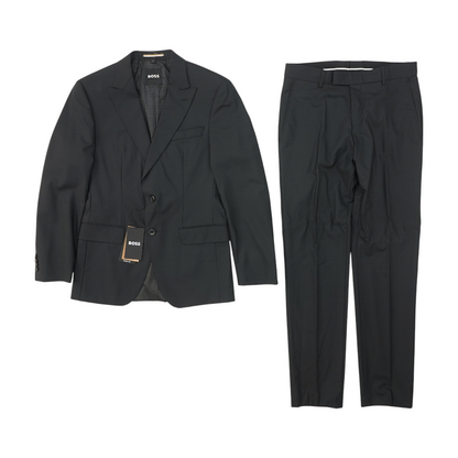 Black Check Wool Suit