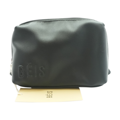 Black Solid Makeup Bag