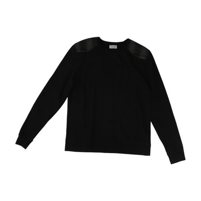 Black Color Block Sweatshirt Pullover